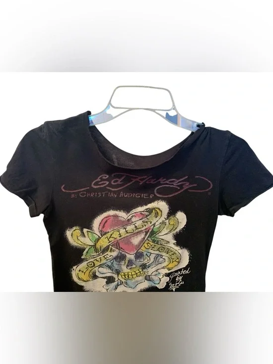 Ed Hardy by Christian Audigier “Love Kills Slowly" Tattoo Design Painted by “ED” - Picture 3 of 9